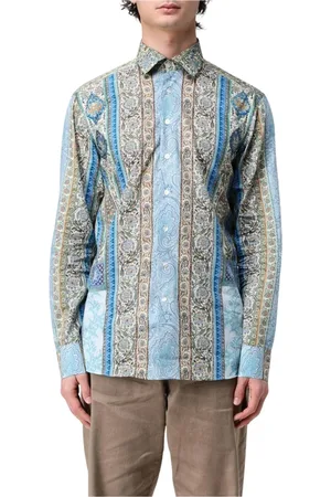 Etro Skjorta, Herr, 2Xl, Multifärgad Paisley Print Skjorta