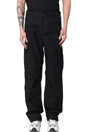 Carhartt Byxor, Herr, W33, Bomull, Svarta Cargo Byxor med Flera Fickor