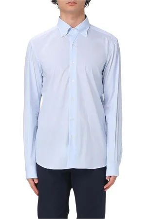 FAY Skjorta, Herr, 2Xl, Blå ButtonDown Skjorta Stilren Mångsidig Look