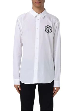 VERSACE Skjorta, Herr, M, Bomull, Vit Skjorta Stiligt Statement Piece
