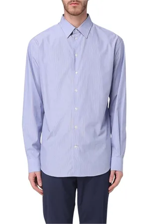 Emporio Armani Skjorta, Herr, 2Xl, Bomull, Elegant Blå Skjorta