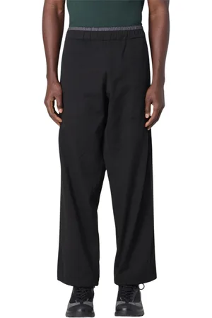 RANRA Byxor, Herr, XL, Svarta Straight-Leg Byxor med Elastisk Midja