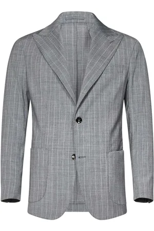 MICHAEL COAL Jacka, Herr, XL, Polyester, Grå Ull Blazer Peak Revers