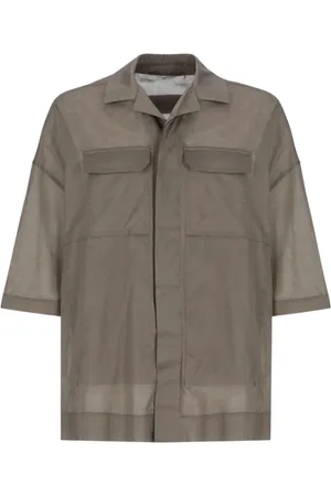Rick Owens Skjorta, Herr, XL, Brun kortärmad skjorta snygg herr
