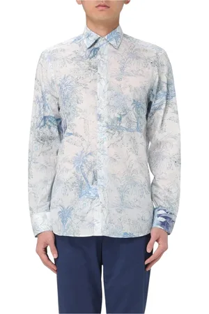 Etro Skjorta, Herr, 2Xl, Bomull, Tropisk Bomullsskjorta för Modern Man