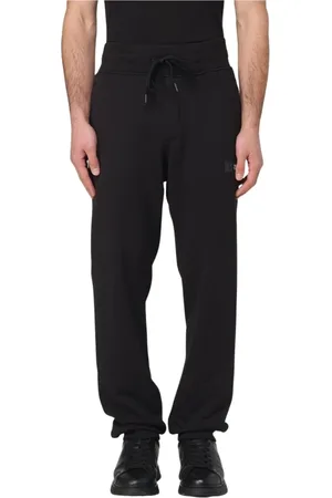 VERSACE Byxor, Herr, S, Bomull, Svarta Dragsko Joggers Snygga Byxor
