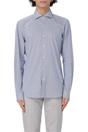 FAY Skjorta, Herr, 4Xl, Blå ButtonDown Skjorta Stilfull Mångsidig