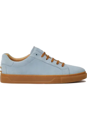 Kazar Skor, Herr, 45 EU, Mocka, Blå mockasneakers med bruna element