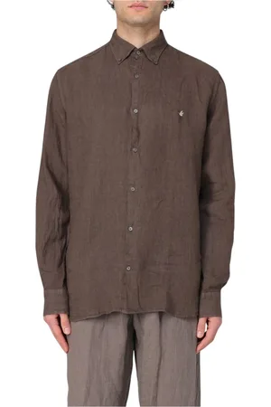 BROOKSFIELD Skjorta, Herr, 4Xl, Linne, Vit Linne Casual Skjorta