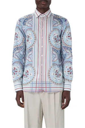 Etro Skjorta, Herr, XL, Silke Paisley Skjorta