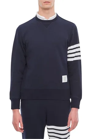 Thom Browne Sweatshirts & Hoodies, Herr, M, Bomull, Randig Crewneck Sweatshirt