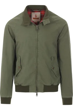 Baracuta Jacka, Herr, XS, Bomull, Klassisk Harringtonjacka i Army
