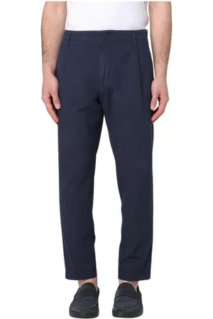 Dondup Byxor, Herr, W32, Bomull, Stiliga Gröna Herr Casual Byxor