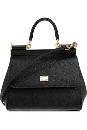 Dolce & Gabbana Väska, Dam, ONE Size, Svart Skuldväska med Vikbar Topp
