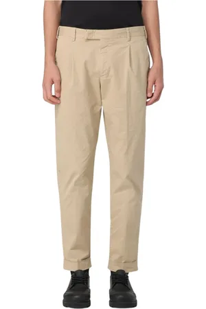 PT Torino Byxor, Herr, 3Xl, Vita avslappnade veckade chinos