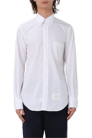 Thom Browne Skjorta, Herr, M, Bomull, Klassisk Vit Poplin Skjorta