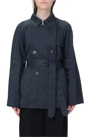 FAY Kappa, Dam, S, Linne, Vit Bältes Trenchcoat