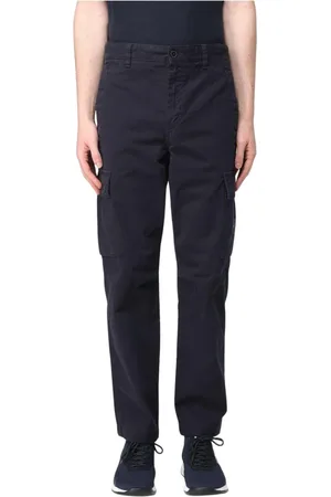 HUGO BOSS Byxor, Herr, W34, Bomull, Blå Cargo Byxor för Män