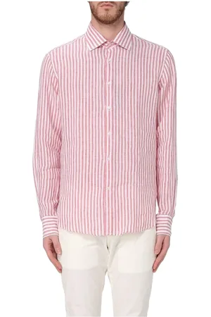 Paul & Shark Skjorta, Herr, 2Xl, Linne, Lax Stripe Skjorta