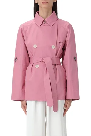 FAY Kappa, Dam, S, Bomull, Svart Trenchcoat Elegant Stil