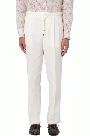 Brunello Cucinelli Byxor, Herr, S, Linne, Vita Linne Dragsko Byxor