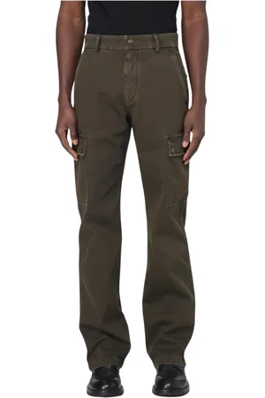 Burberry Jeans, Herr, XL, Bomull, Gröna Cargo Byxor med Flera Fickor
