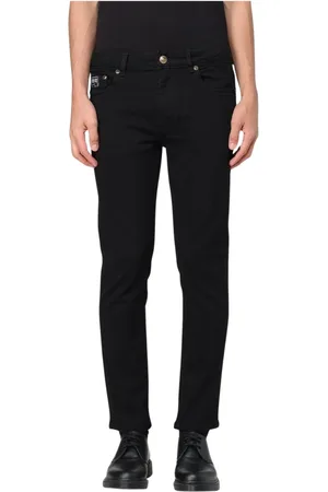 VERSACE Jeans, Herr, W29, Bomull, Svart Slim Fit Mode Jeans