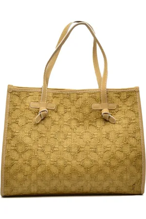 Gianni chiarini Väska, Dam, ONE Size, Läder, Grön Straw Axelväska Marcella