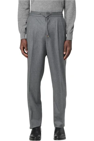 Brunello Cucinelli Byxor, Herr, L, Elegant Dragsko Midja Byxor