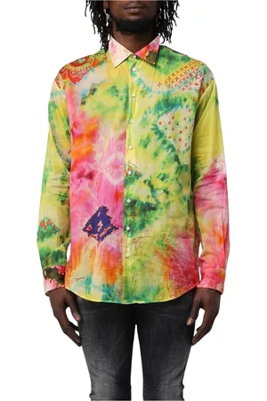 Dsquared2 Skjorta, Herr, M, Bomull, Röd Paisley Skjorta Långärmad