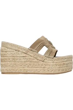 VERSACE Skor, Dam, 40 EU, Mocka, Kilklackssandal med Ikonisk Design