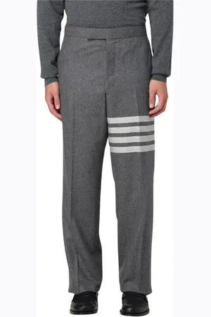 Thom Browne Byxor, Herr, XL, Grårandiga Byxor