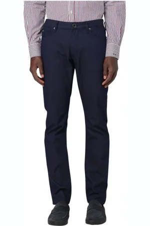 Emporio Armani Byxor, Herr, W31, Blå Slim Fit Byxor