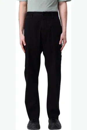Stone Island Byxor, Herr, W29, Svarta Cargo Byxor för Män