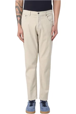 Dondup Jeans, Herr, W32, Bomull, Vita bomullsbyxor för män