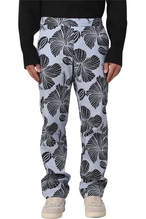 Msgm Byxor, Herr, M, Hibiscus Print Stiliga Byxor