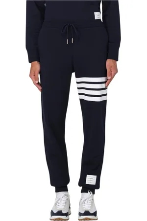 Thom Browne Byxor, Herr, S, Bomull, Klassisk Stil Blå Sweatpants