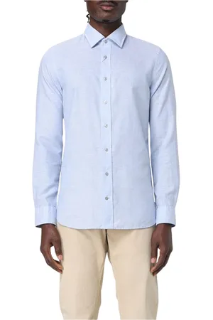 Michael Kors Skjorta, Herr, M, Elegant Blå Button-Up Skjorta