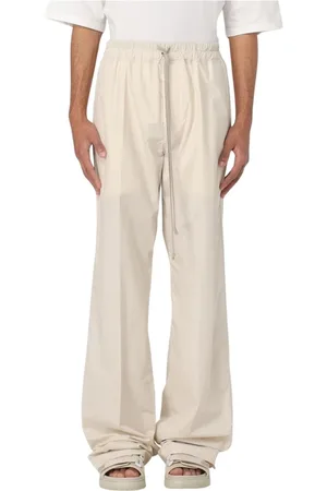 Rick Owens Byxor, Herr, L, Bomull, Wide Leg Drawstring Byxor