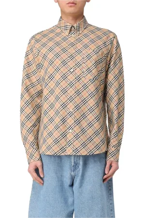 Burberry Skjorta, Herr, S, Bomull, Lyxig Rutig Bomullsskjorta