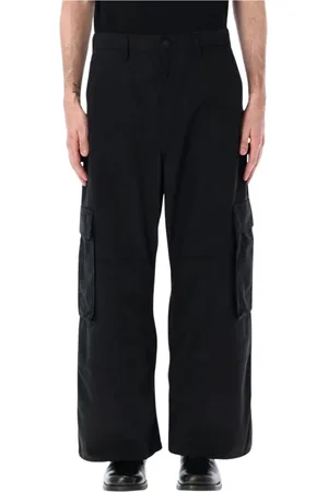 JUNYA WATANABE Byxor, Herr, M, Stiliga Svarta Wide Leg Cargo Byxor
