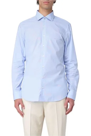Michael Kors Skjorta, Herr, S, Elegant Blå Button-Up Skjorta