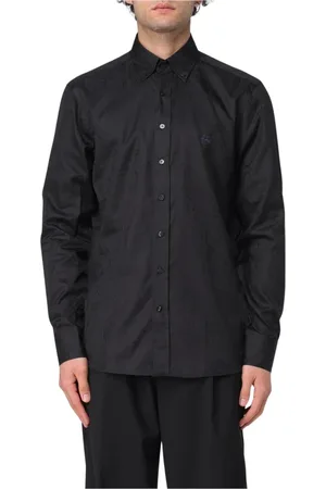 Etro Skjorta, Herr, L, Bomull, Svart Paisley Bomullsskjorta