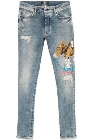 AMIRI Jeans, Herr, W34, Blå Klassiska Fem-Ficks Jeans