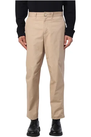 Lanvin Byxor, Herr, L, Bomull, Casual Byxor med Dragkedja Detalj för Män