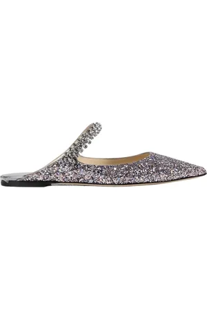 Jimmy Choo Skor, Dam, 36 EU, Rosa Crystal Flat Mule Skor
