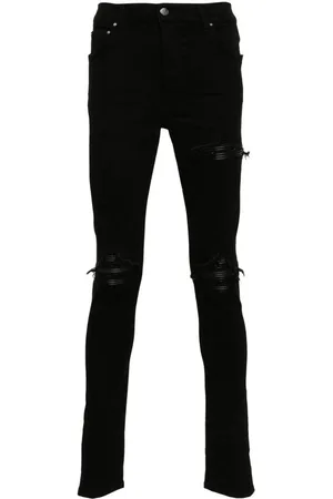 AMIRI Jeans, Herr, W30, Bomull, Svart Distressed Skinny Jeans
