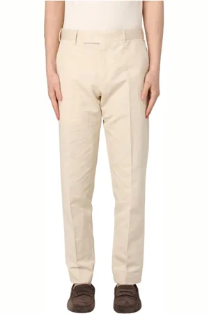 PT Torino Byxor, Herr, L, Sand Klassiska Straight-Leg Chinos