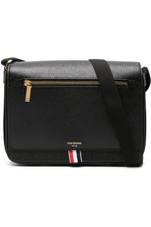 Thom Browne Väska, Herr, ONE Size, Läder, Reporter Väska i Pebble Grain Läder