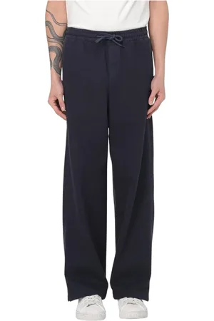 A.P.C. Byxor, Herr, XL, Bomull, Blå Dragsko Byxor Modern Passform